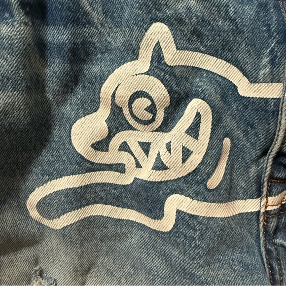 Men’s Size 36 BBC Billionaire Boys Club Run Dog Ice Cream Distressed Jean Shorts - Picture 9 of 16